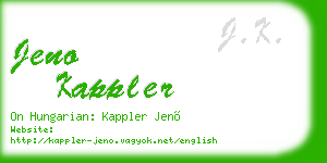 jeno kappler business card